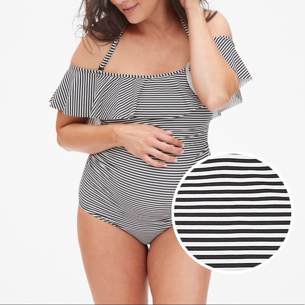 Gap Maternity Ruffle Off-Shoulder Swimsuit